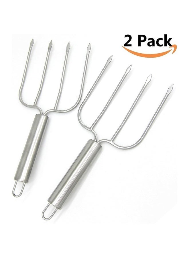 Stainless Steel Meat & Poultry Lifter Forks, Set of 2 Heavy Duty Turkey Roaster Forks, Secure Transfer & Carving Tools for Roast, Ham & Festive Dinners - Image 5